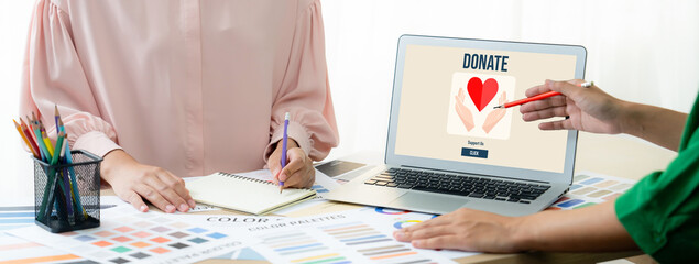Online donation platform offer brisk money sending system for people to transfer on the internet