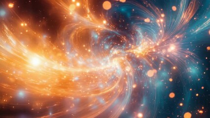 Mystical cosmos with vivid nebulas and stars against a black void.