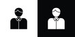 © iconic - Man icon flat vectors. set of silhouette vectors
