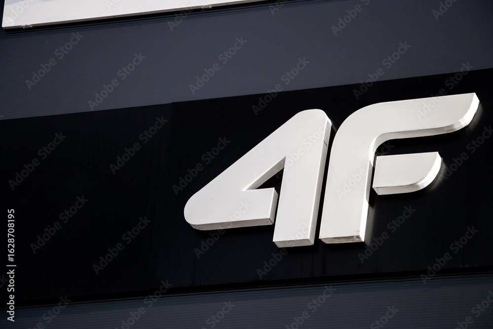 Warsaw, Poland - August 04, 2025: 4F brand logo displayed prominently ...