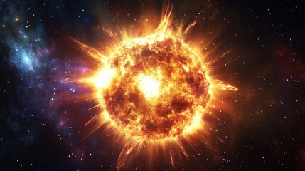 Wall Mural - a massive star going supernova, cosmic fireworks