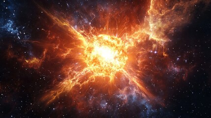 Wall Mural - a massive star going supernova, cosmic fireworks