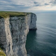 Wall Mural - a stunning view of the ocean from a rocky cliff
