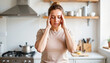 © Valeriy - Woman experiencing headache in modern kitchen during the day, stress relief