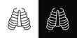 © iconic - Human Ribs icon for app. Thin line signs.