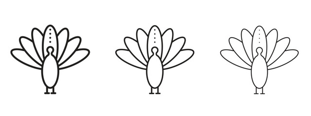 Thanksgiving peacock icon element Illustration. Trendy Symbol for Design