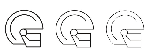Football helmet icon element Illustration. Trendy Symbol for Design