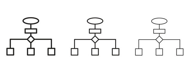 Flowchart icon element Illustration. Trendy Symbol for Design
