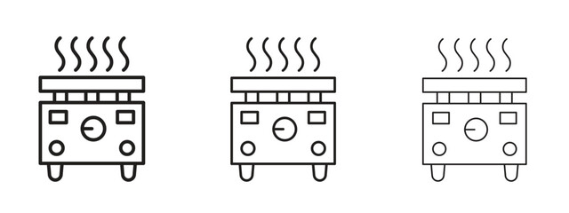 Electric hot plate icon element Illustration. Trendy Symbol for Design