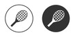 © iconic - Tennis racket icon in black round