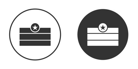 Loyalty card icon in black round