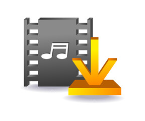 Wall Mural - download media player data.eps