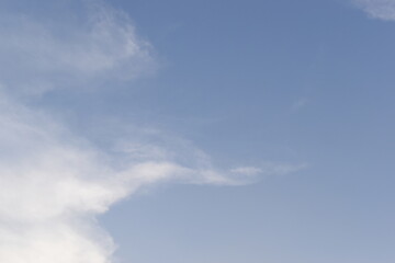 Wall Mural - beautiful blue sky and white cloud background in springtime