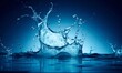 © joeycheung - Dynamic blue water splash frozen in time, creating an explosion of liquid.