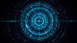 © suldev - Futuristic radar screen with military target interface, advanced technology for search operations and scanning systems, featuring digital circles sonar elements. Stock Illustration