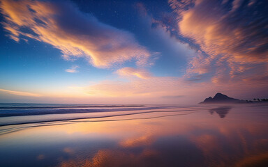 Wall Mural - sunset over the sea