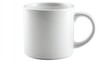 © mila103 - A plain white ceramic mug sits against a white background, perfect for displaying beverages or personalized designs. Ideal for home or office use.