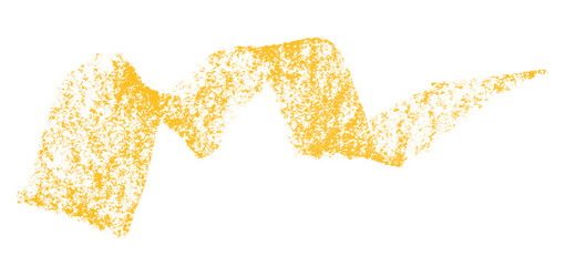 Yellow crayon brush stroke isolated on transparent background