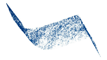 Blue crayon brush stroke isolated on transparent background