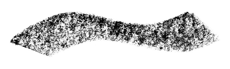 Black crayon brush stroke isolated on transparent background
