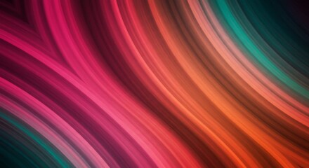 Wall Mural - dynamic abstract design with soft, luminous curves and a colorful gradient from fuchsia to orange.
