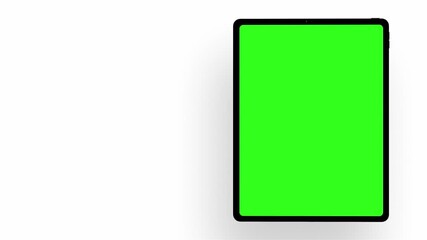 Person Holding Mobile Phone with Green Screen