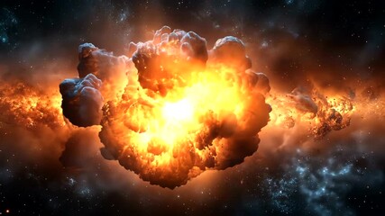 Wall Mural - Epic Space Explosion: Visual Effects Element for Sci-Fi and Fantasy Projects