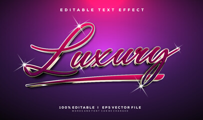 Poster - luxury 3d vector text effect with modern style design