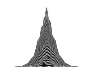 Poster - Abstract Black and White Mountain Peaks Pattern Texture Vector Illustration
