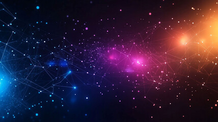 Wall Mural - A vibrant design representing data and connectivity.
A glowing neon web of lines and light.