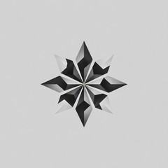 Poster - Geometric Star Design with Sharp Angular Elements