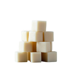 Wall Mural - Stack of cubes isolated on transparent background