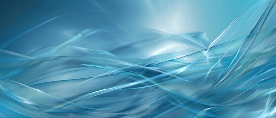 Wall Mural - Abstract Blue Background dynamic flow curve wallpaper bright light.