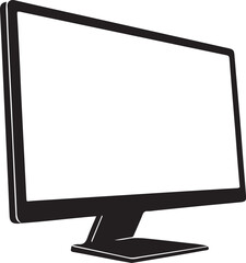Poster - A black and white computer monitor illustration