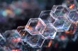 © ant - Minimal cybernetic diagram with floating nodes, wireframe cubes, and subtle data waves in motion