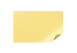 © PICSPRO - Isolated Blank Yellow Sticky Note with a Curled Corner and Ample Copy Space