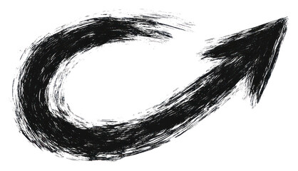 Wall Mural - png squiggle arrow symbol black brush.