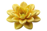 3d vibrant yellow dahlia flower isolated on transparent background