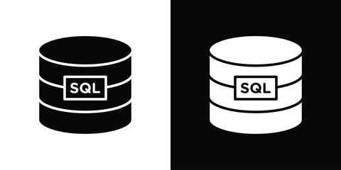 SQL icon symbol template for graphic and web design collection logo vector illustration