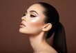 © Irtiko - Stunning makeup model flaunts flawless skin and bold eyeliner