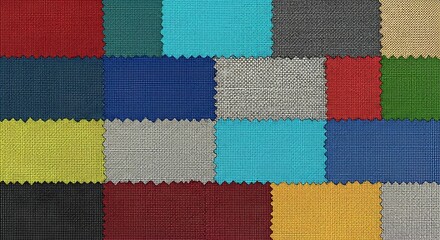 Assorted fabric texture textile material background cloth pattern colorful design sample