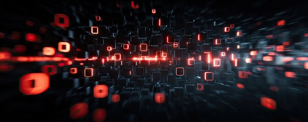 Wall Mural - digital background perfect for tech processes, neural networks, artificial intelligence, data transf