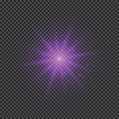 Wall Mural - light effect of purple lens flares
