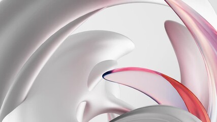 Poster - 3d rendering of background animation with moving abstract shape