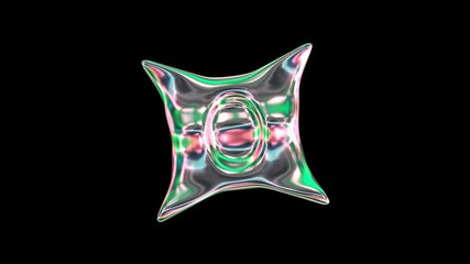 Poster - Glowing Shape Animation With Seamless Rotation 