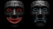© Rifat - The Duality of AI: Robotic Masks Expressing Digital Emotions of Joy and Sorrow