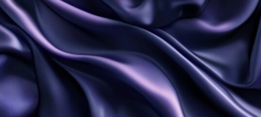 Poster - Luxurious Purple Velvet Drape with Smooth Texture, Elegant Fashion Background and Artistic Design