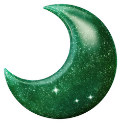 Wall Mural - png green moon icon astronomy nature shape.