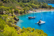 © enderbayindir - Blue Lagoon and Oludeniz beach aerial panoramic view. Oludeniz is a beach resort in the Fethiye district of Mugla Province, Turkey.