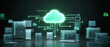 © KoShiiX - Cloud computing data transfer digital workspace graphic representation high-tech environment futuristic viewpoint